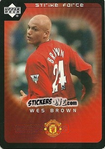 Sticker Wes Brown - Manchester United 2002-2003. Strike Force n. 75 - Upper Deck