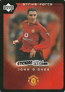 Sticker John O'Shea - Manchester United 2002-2003. Strike Force n. 84 - Upper Deck