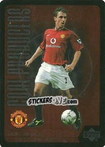 Sticker Gary Neville - Manchester United 2002-2003. Strike Force - Upper Deck