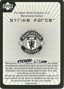 Sticker Rule Card - Manchester United 2002-2003. Strike Force n. RC - Upper Deck
