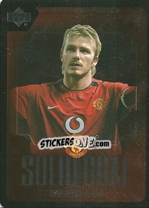 Sticker David Beckham - Manchester United 2002-2003. Strike Force - Upper Deck