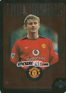 Sticker Ole Gunnar Solskjaer - Manchester United 2002-2003. Strike Force n. TG3 - Upper Deck