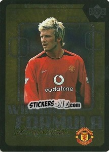 Sticker David Beckham - Manchester United 2002-2003. Strike Force - Upper Deck
