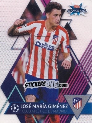 Sticker José María Giménez - UEFA Champions League 2019-2020. Crystal n. 9 - Topps