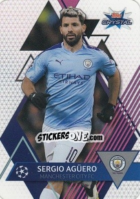 Sticker Sergio Agüero - UEFA Champions League 2019-2020. Crystal - Topps