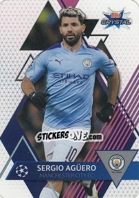 Sticker Sergio Agüero - UEFA Champions League 2019-2020. Crystal n. 41 - Topps