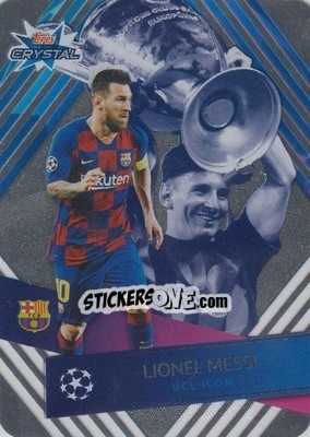 Sticker Lionel Messi - UEFA Champions League 2019-2020. Crystal n. 122 - Topps