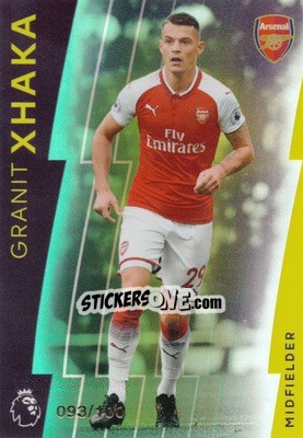 Sticker Granit Xhaka - Premier League Platinum 2017-2018 n. 9g - Topps