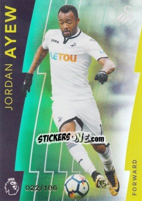 Sticker Jordan Ayew - Premier League Platinum 2017-2018 n. 80g - Topps