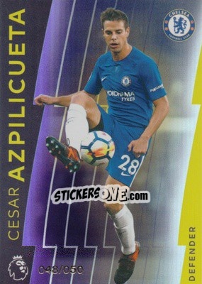 Sticker Cesar Azpilicueta - Premier League Platinum 2017-2018 n. 21p - Topps
