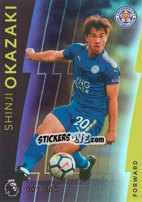 Sticker Shinji Okazaki - Premier League Platinum 2017-2018 n. 45p - Topps