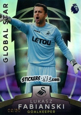 Sticker Lukasz Fabianski - Premier League Platinum 2017-2018 n. 131p - Topps