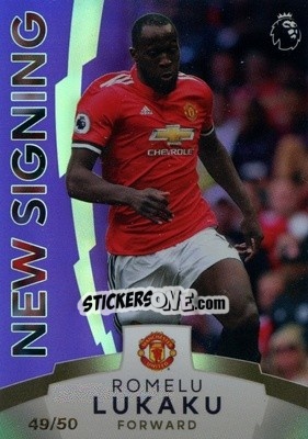 Sticker Romelu Lukaku - Premier League Platinum 2017-2018 n. 152p - Topps