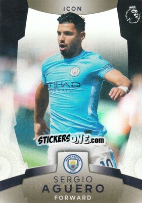 Sticker Sergio Aguero - Premier League Platinum 2017-2018 n. 171 - Topps