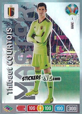 Sticker Thibaut Courtois - UEFA Euro 2020 Preview. Adrenalyn XL - Panini