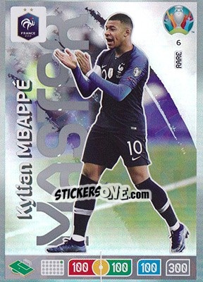 Sticker Kylian Mbappé - UEFA Euro 2020 Preview. Adrenalyn XL n. 6 - Panini