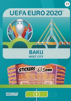 Sticker Baku - UEFA Euro 2020 Preview. Adrenalyn XL - Panini