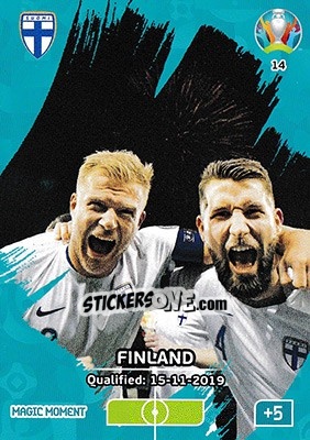 Cromo Finland - UEFA Euro 2020 Preview. Adrenalyn XL - Panini