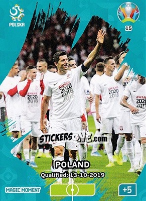 Sticker Poland - UEFA Euro 2020 Preview. Adrenalyn XL n. 15 - Panini