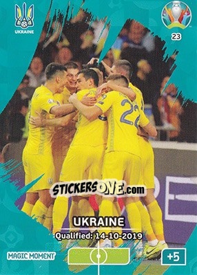 Sticker Ukraine - UEFA Euro 2020 Preview. Adrenalyn XL n. 23 - Panini