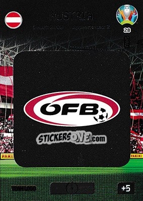 Sticker Team Logo - UEFA Euro 2020 Preview. Adrenalyn XL n. 28 - Panini