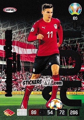 Sticker Maximilian Wöber - UEFA Euro 2020 Preview. Adrenalyn XL n. 34 - Panini