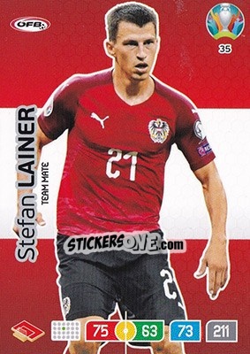 Sticker Stefan Lainer - UEFA Euro 2020 Preview. Adrenalyn XL n. 35 - Panini