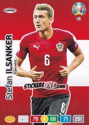 Sticker Stefan Ilsanker - UEFA Euro 2020 Preview. Adrenalyn XL n. 41 - Panini