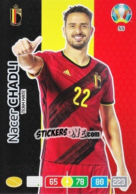 Sticker Nacer Chadli - UEFA Euro 2020 Preview. Adrenalyn XL n. 55 - Panini
