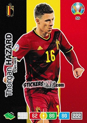 Sticker Thorgan Hazard - UEFA Euro 2020 Preview. Adrenalyn XL n. 59 - Panini