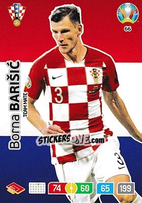 Sticker Borna Barišic - UEFA Euro 2020 Preview. Adrenalyn XL n. 66 - Panini