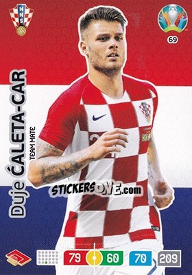 Figurina Duje Caleta-Car - UEFA Euro 2020 Preview. Adrenalyn XL - Panini