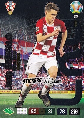 Sticker Josip Brekalo - UEFA Euro 2020 Preview. Adrenalyn XL - Panini