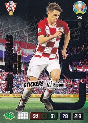 Sticker Josip Brekalo - UEFA Euro 2020 Preview. Adrenalyn XL n. 70 - Panini