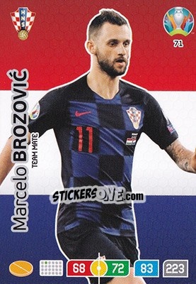 Cromo Marcelo Brozovic - UEFA Euro 2020 Preview. Adrenalyn XL - Panini