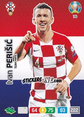 Sticker Ivan Perišic - UEFA Euro 2020 Preview. Adrenalyn XL n. 76 - Panini