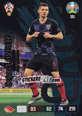 Sticker Dejan Lovren - UEFA Euro 2020 Preview. Adrenalyn XL n. 78 - Panini