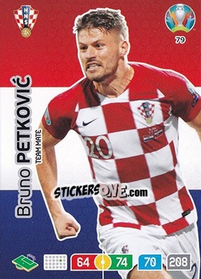 Sticker Bruno Petkovic - UEFA Euro 2020 Preview. Adrenalyn XL - Panini