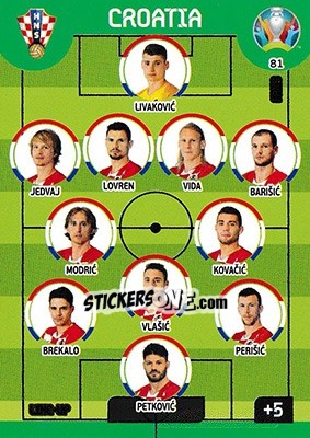 Cromo Line-Up - UEFA Euro 2020 Preview. Adrenalyn XL - Panini