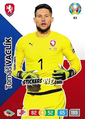 Sticker Tomáš Vaclík - UEFA Euro 2020 Preview. Adrenalyn XL n. 83 - Panini