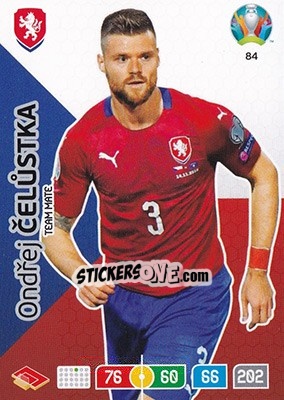 Sticker Ondřej Celůstka - UEFA Euro 2020 Preview. Adrenalyn XL n. 84 - Panini