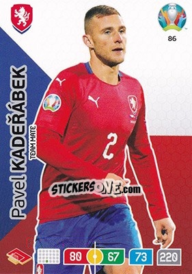 Sticker Pavel Kadeřábek - UEFA Euro 2020 Preview. Adrenalyn XL n. 86 - Panini