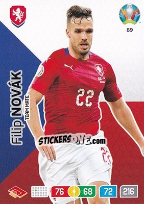 Sticker Filip Novák - UEFA Euro 2020 Preview. Adrenalyn XL n. 89 - Panini