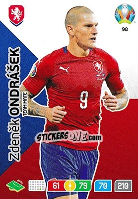 Sticker Zdeněk Ondrášek - UEFA Euro 2020 Preview. Adrenalyn XL n. 98 - Panini