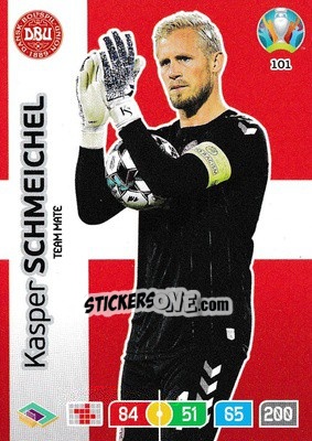 Sticker Kasper Schmeichel - UEFA Euro 2020 Preview. Adrenalyn XL n. 101 - Panini