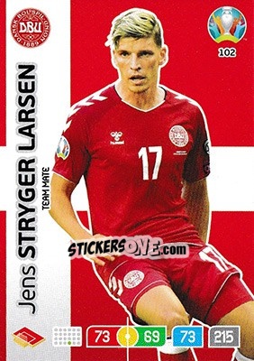 Sticker Jens Stryger Larsen - UEFA Euro 2020 Preview. Adrenalyn XL - Panini
