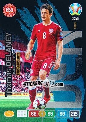 Sticker Thomas Delaney - UEFA Euro 2020 Preview. Adrenalyn XL n. 114 - Panini