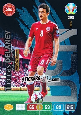 Sticker Thomas Delaney - UEFA Euro 2020 Preview. Adrenalyn XL - Panini