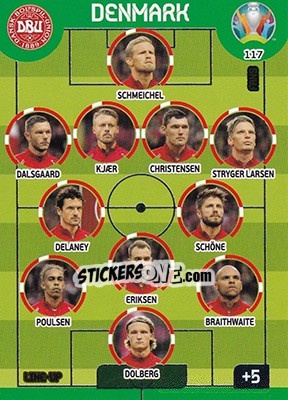 Sticker Line-Up - UEFA Euro 2020 Preview. Adrenalyn XL n. 117 - Panini