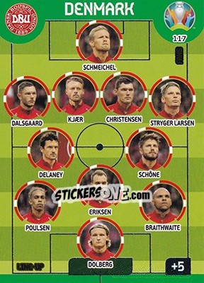 Figurina Line-Up - UEFA Euro 2020 Preview. Adrenalyn XL - Panini